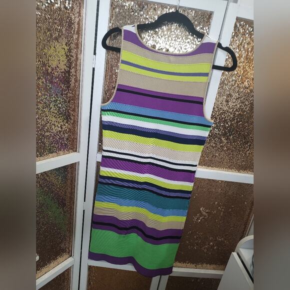 Rolo Ale Sheath Dress Striped Colorful Medium - Picture 10 of 11